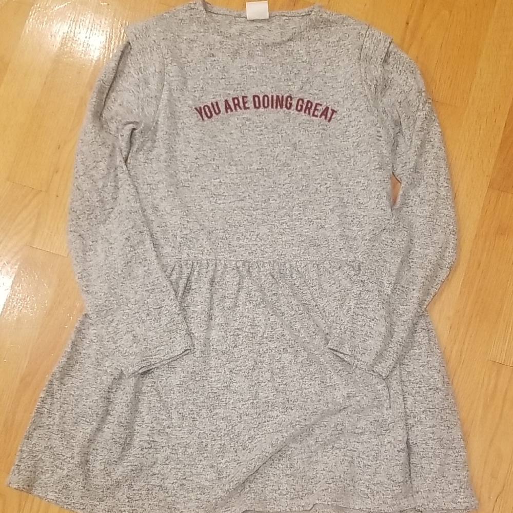 Zara Heather Gray Long Sleeve Dress